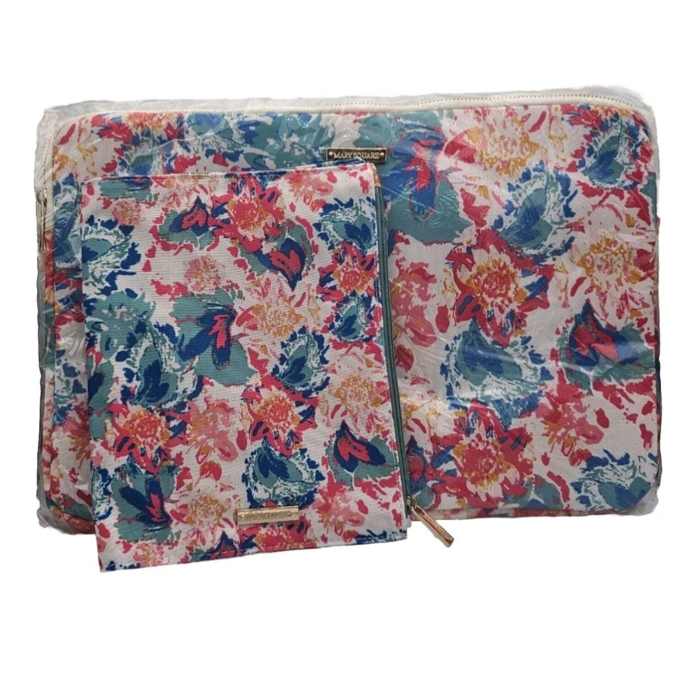 Mary Square Peony Sorbet Laptop Sleeve & Book Cover With Pocket NEW